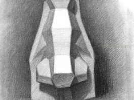 素描五官鼻子正面的基本画法与表现手法